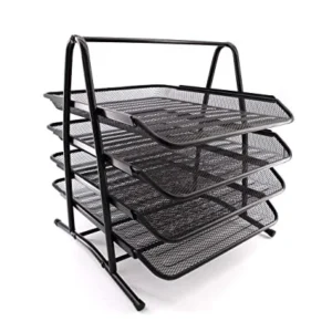 4 Tier Metal Mesh Document Tray L29.5cm H32cm