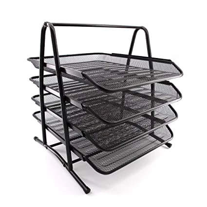 4 Tier Metal Mesh Document Tray L29.5cm H32cm