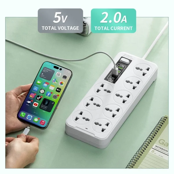 my-11134207-7r98u-lw5bun649ffu42.webp Random 8 Port 3 USB Power Strip