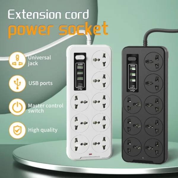 my-11134207-7r992-lw5bun646mayb2.webp Random 8 Port 3 USB Power Strip