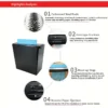 my-11134207-820l7-mnfhwmlanrb7f8.webp Straight Cut Paper Shredder 6 Sheet L30cm W16.2cm H28cm
