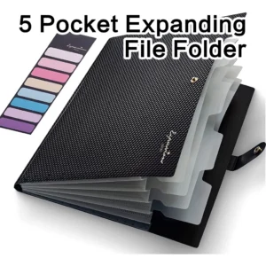 5 Pocket A4 Expanding File Folder