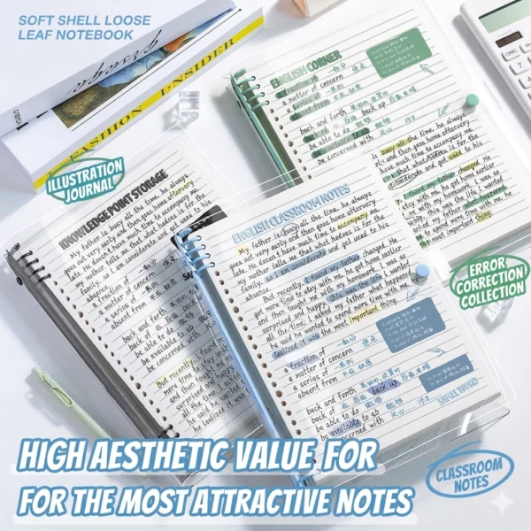 my-11134207-820li-mnxvmumtvbb73f.webp Random B5 PVC Loose Leaf Notebook 120 Sheets