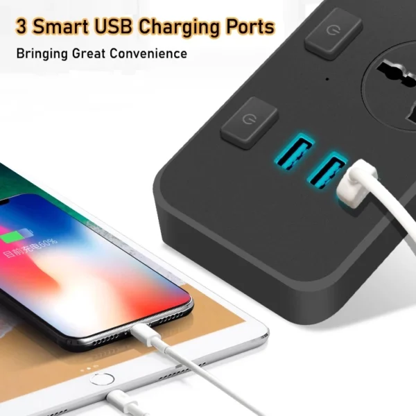 TB T14 3 Socket 3 USB Extension