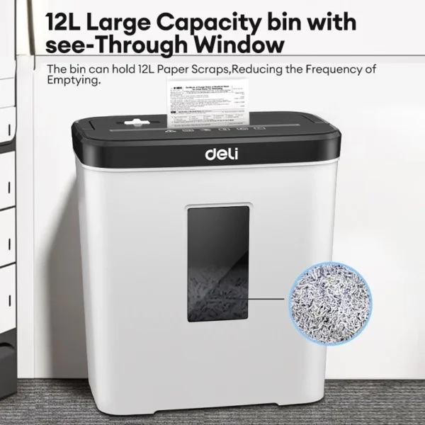 sg-11134201-7rdvf-lyyka7yd766f78.webp Deli E9939 Paper Shredder L35cm W25cm H32cm