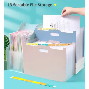 Random 13 Pocket A4 Expanding File Folder