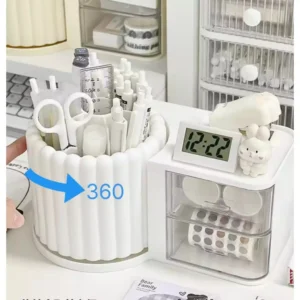 Rotating Desk Organizer Pen Holder L23.5cm W14.1cm H10.5cm