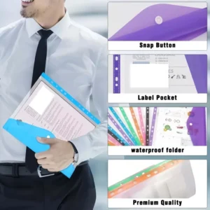 Random A4 11 Hole Loose Leaf File Bag